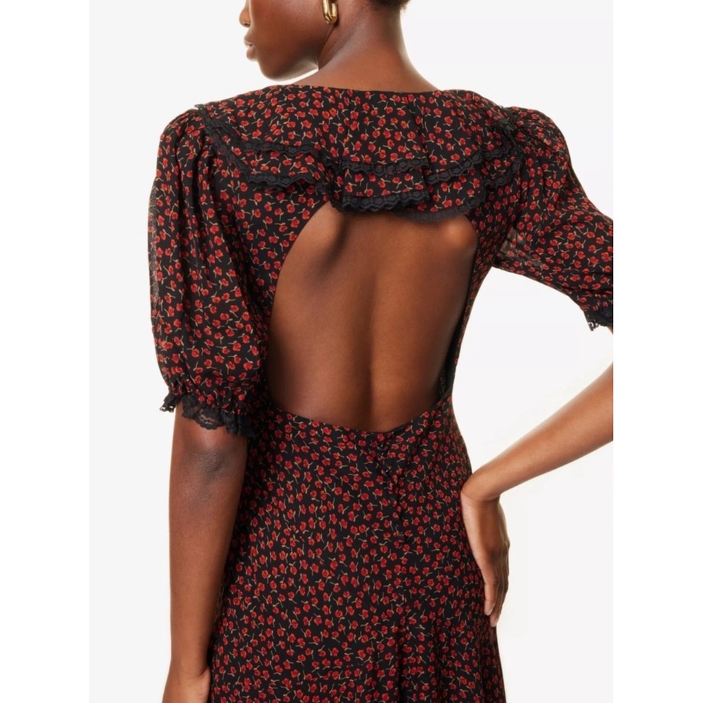 New! Reformation Evra Lace Trim Maxi Dress in Rowan Sz 8 $278 - Picture 3 of 6